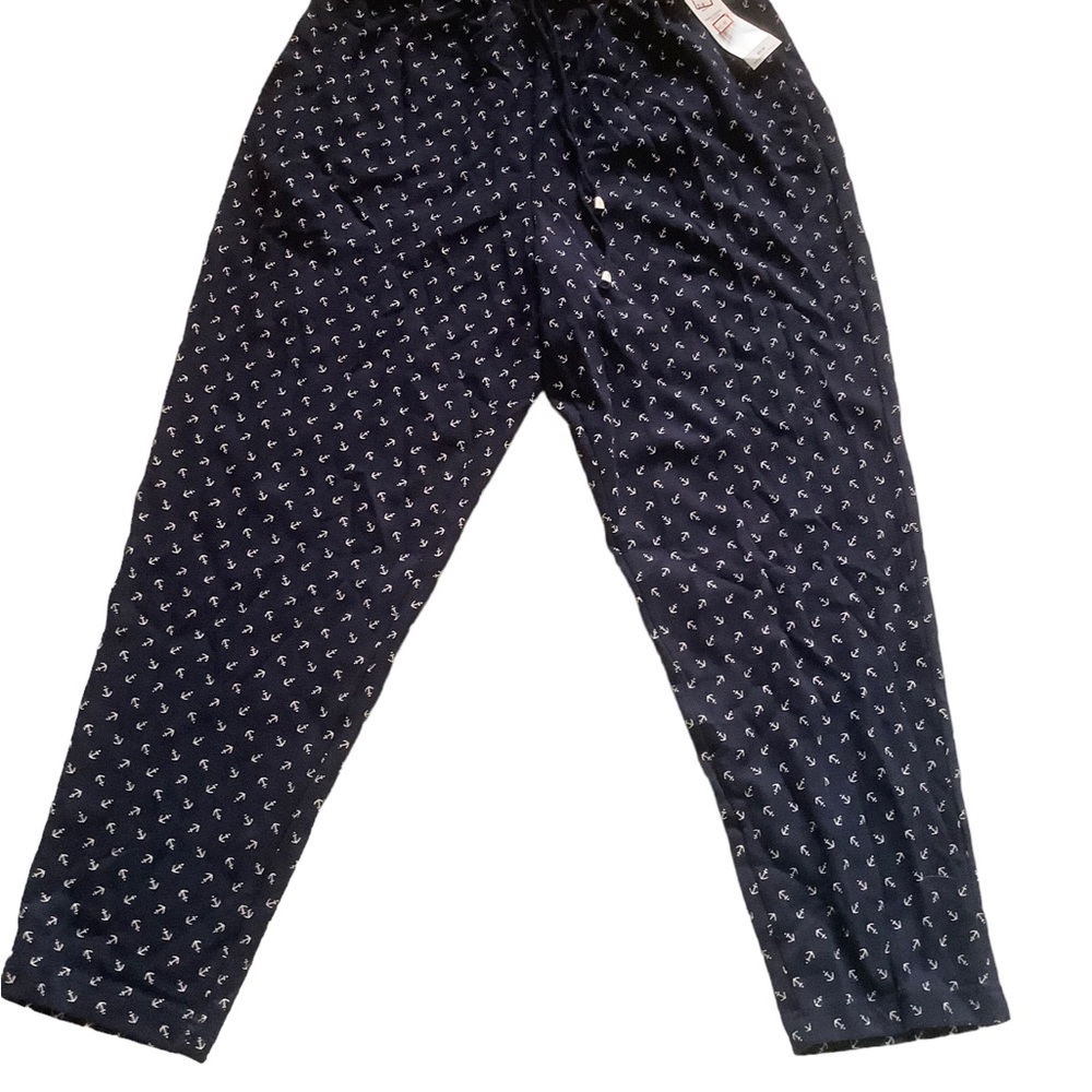 Vintage CHAUS sport women’s drawstring pants navy blue tapered with pockets 1X